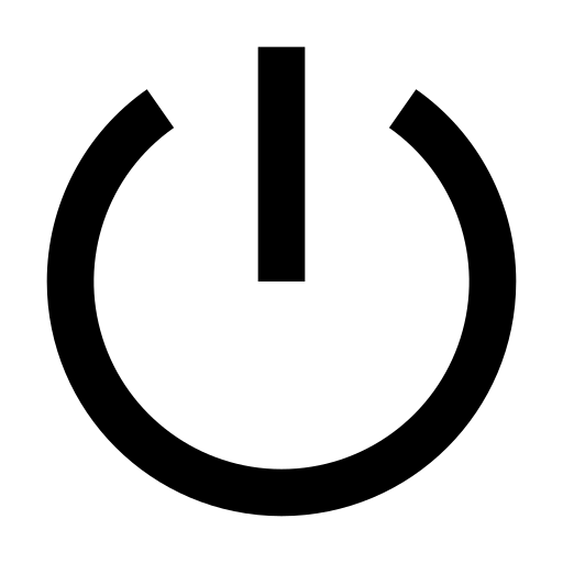 Shut, down, button icon