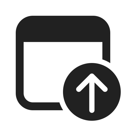 Ic, fluent, window, arrow, up, regular icon