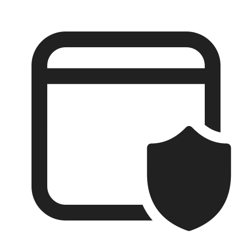 Ic, fluent, window, shield, regular icon