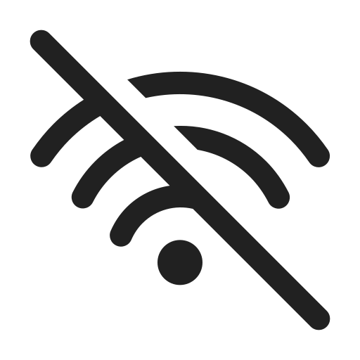 Ic, fluent, wifi, off, regular icon