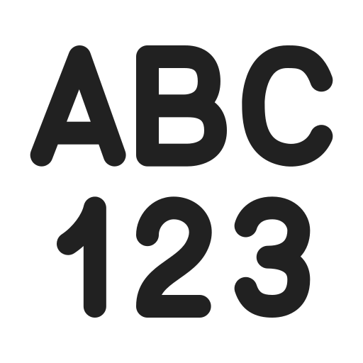 Ic, fluent, text, number, format, regular icon