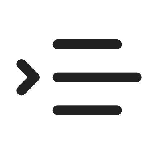 Ic, fluent, text, indent, increase, regular icon