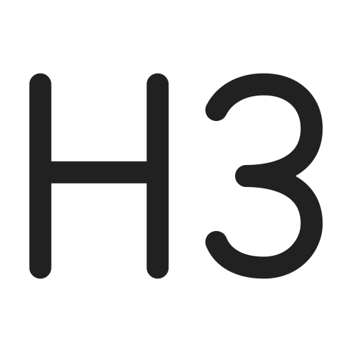 Ic, fluent, text, header, 3, regular icon