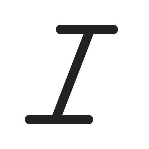 Ic, fluent, text, italic, regular icon