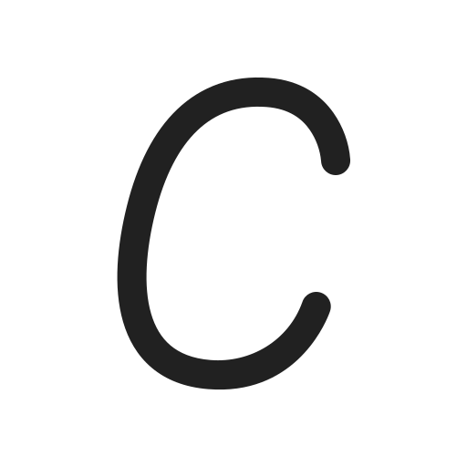 Ic, fluent, text, italic, regular icon