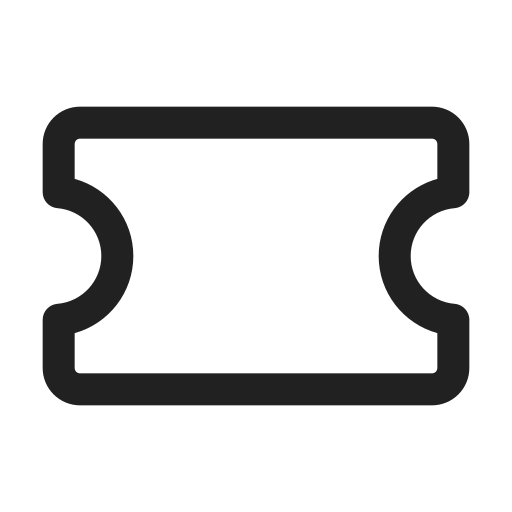 Ic, fluent, ticket, horizontal, regular icon