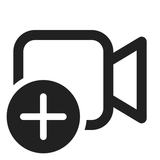 Ic, fluent, video, add, regular icon