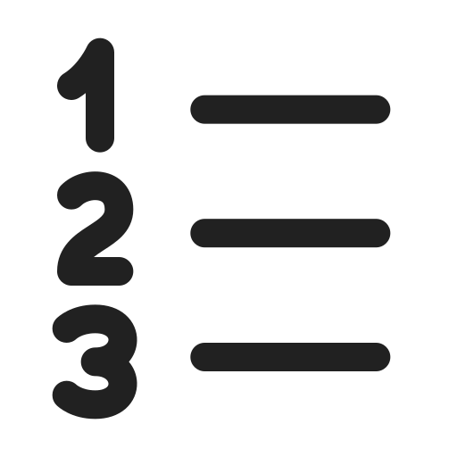 Ic, fluent, text, number, list, ltr, regular icon