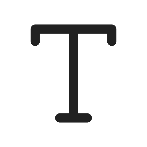 Ic, fluent, text, t, regular icon