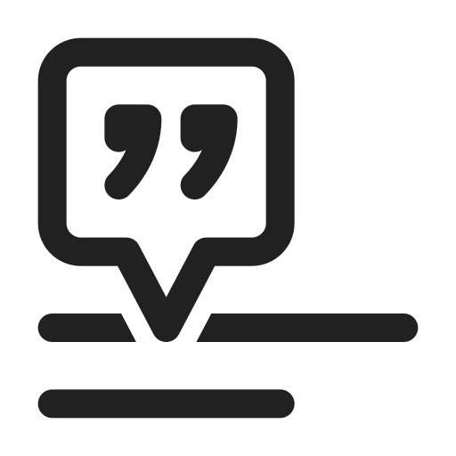Ic, fluent, tooltip, quote, regular icon