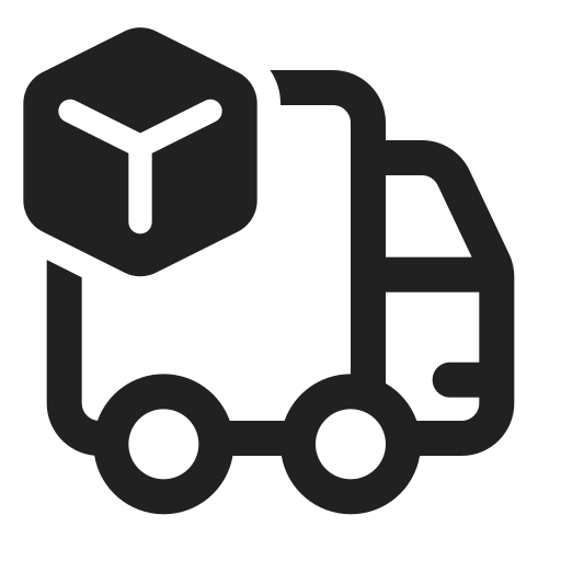 Ic, fluent, vehicle, truck, cube, regular icon