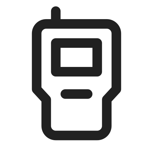 Ic, fluent, walkie, talkie, regular icon