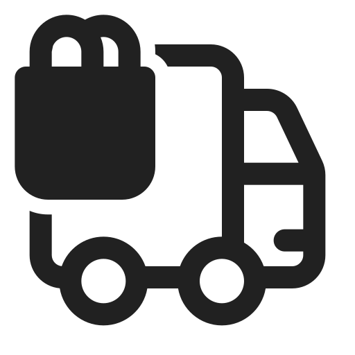 Ic, fluent, vehicle, truck, bag, regular icon