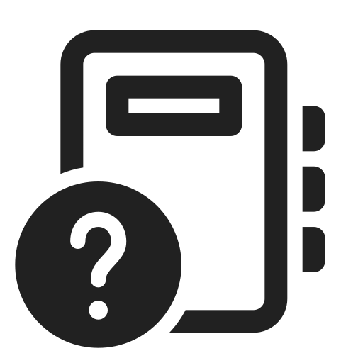 Ic, fluent, notebook, question, mark, regular icon