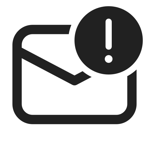 Ic, fluent, mail, error, regular icon