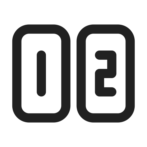 Ic, fluent, number, row, regular icon