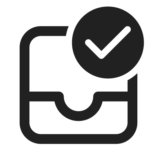 Ic, fluent, mail, inbox, checkmark, regular icon