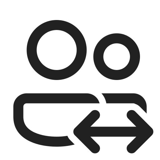 Ic, fluent, people, swap, regular icon