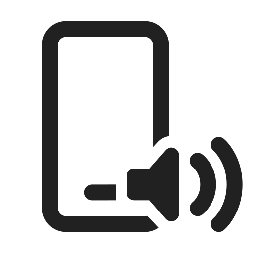 Ic, fluent, phone, speaker, regular icon