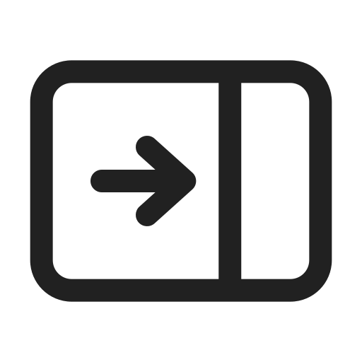 Ic, fluent, panel, right, contract, regular icon