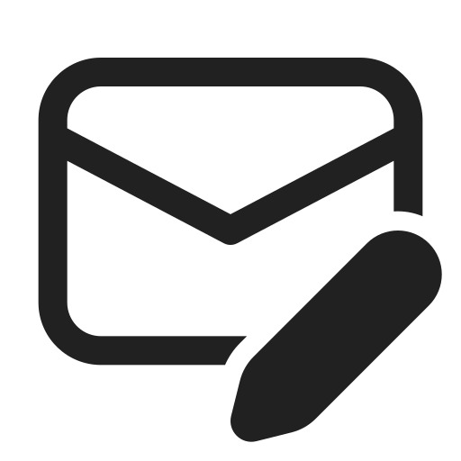 Ic, fluent, mail, edit, regular icon