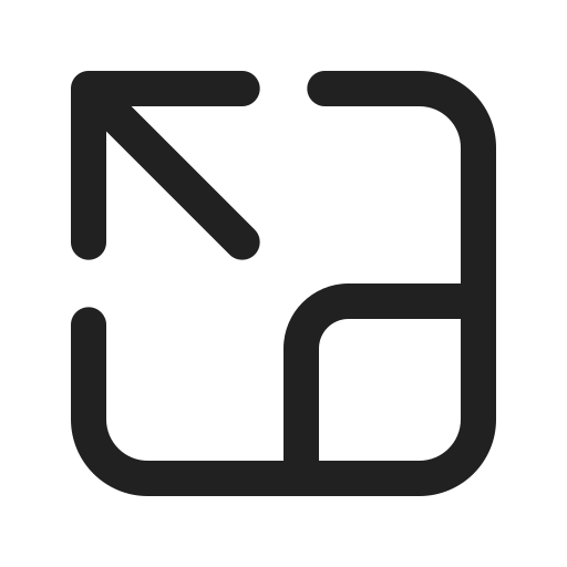 Ic, fluent, expand, up, left, regular icon
