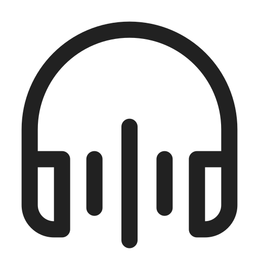 Ic, fluent, headphones, sound, wave, regular icon