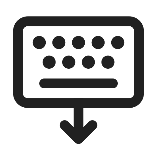 Ic, fluent, keyboard, dock, regular icon