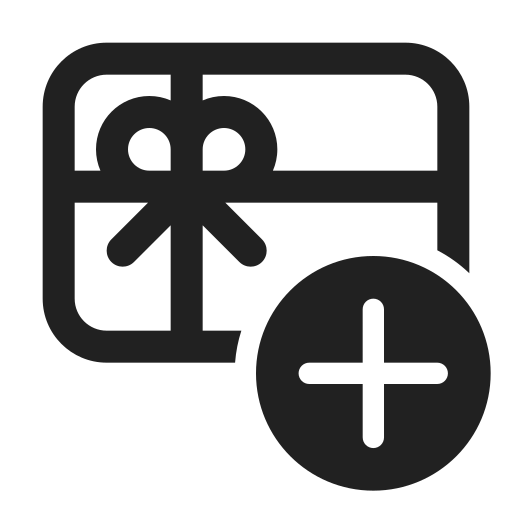 Ic, fluent, gift, card, add, regular icon