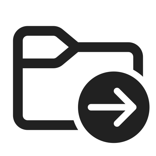 Ic, fluent, folder, arrow, right, regular icon