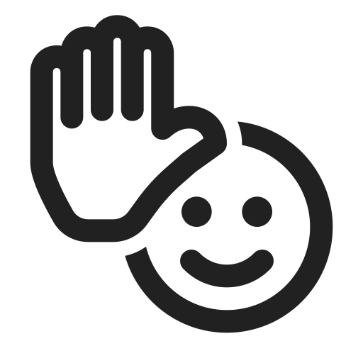 Ic, fluent, emoji, hand, regular icon