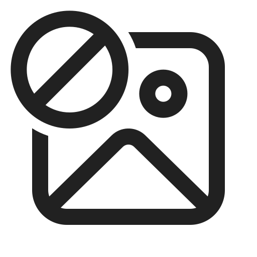 Ic, fluent, image, prohibited, regular icon