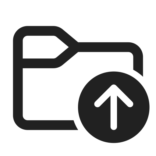 Ic, fluent, folder, arrow, up, regular icon