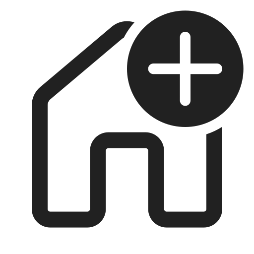 Ic, fluent, home, add, regular icon