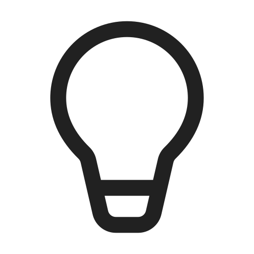 Ic, fluent, lightbulb, regular icon