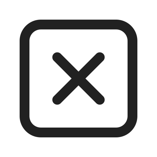 Ic, fluent, dismiss, square, regular icon