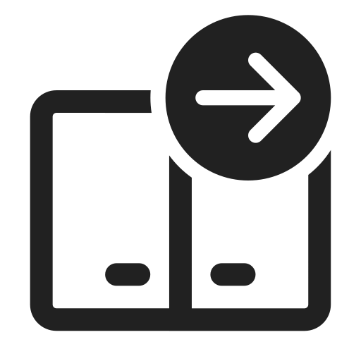 Ic, fluent, dual, screen, arrow, right, regular icon