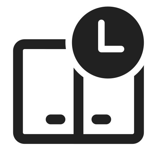 Ic, fluent, dual, screen, clock, regular icon