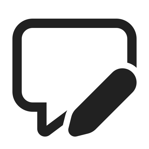 Ic, fluent, comment, edit, regular icon