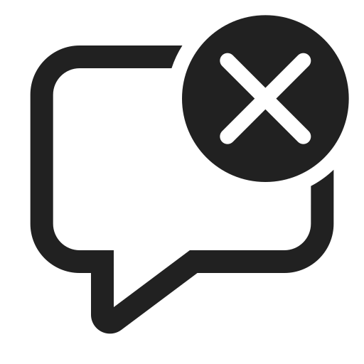 Ic, fluent, comment, dismiss, regular icon