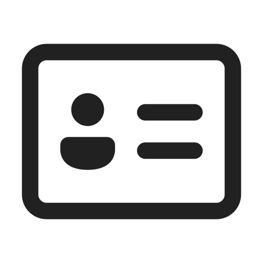 Ic, fluent, contact, card, regular icon