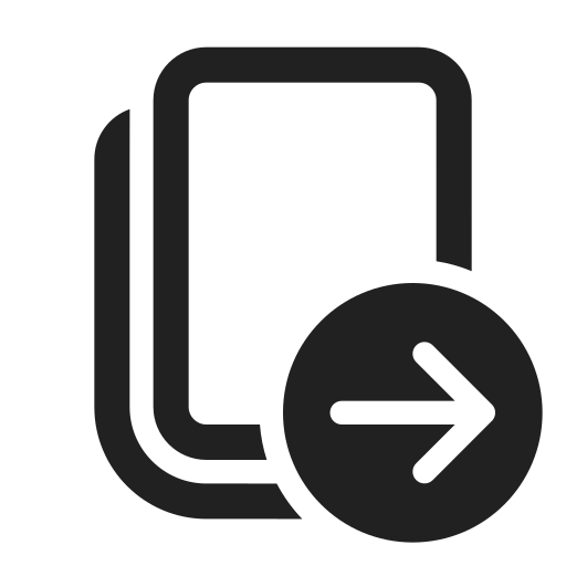 Ic, fluent, copy, arrow, right, regular icon