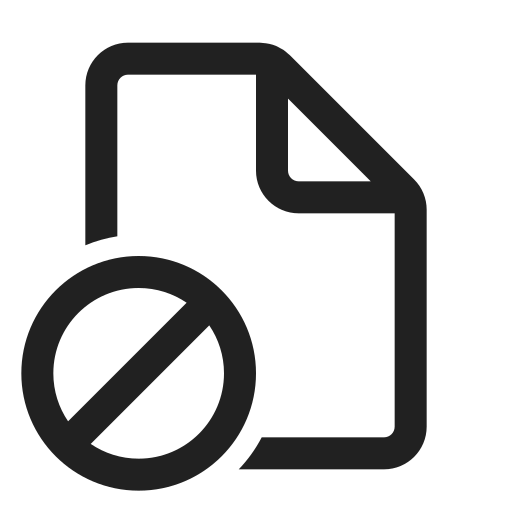 Ic, fluent, document, prohibited, regular icon