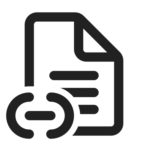 Ic, fluent, document, text, link, regular icon