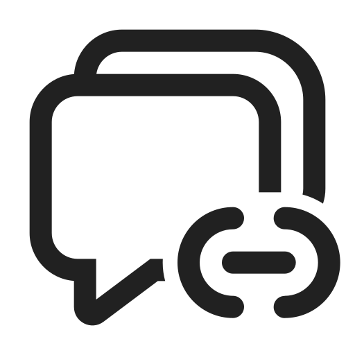 Ic, fluent, comment, multiple, link, regular icon
