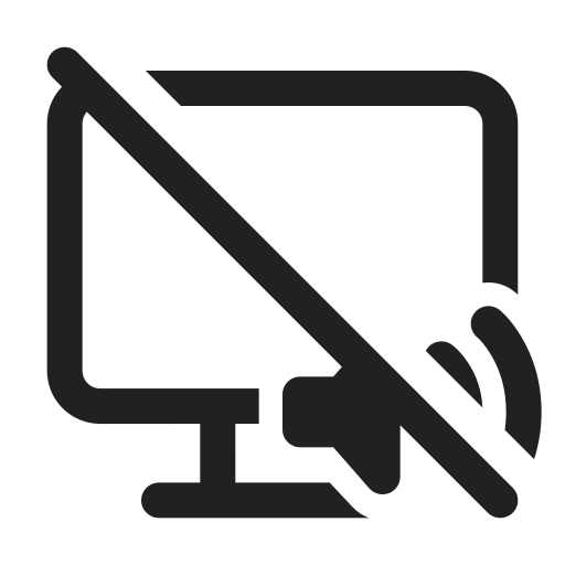 Ic, fluent, desktop, speaker, off, regular icon