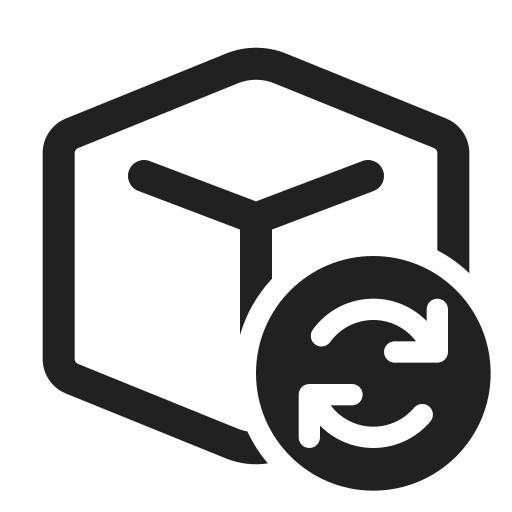 Ic, fluent, cube, sync, regular icon