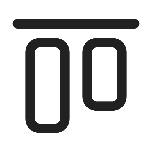 Ic, fluent, align, top, regular icon