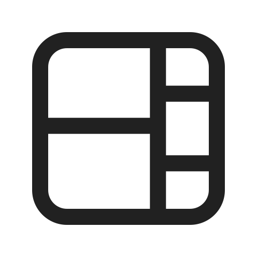 Ic, fluent, board, split, regular icon