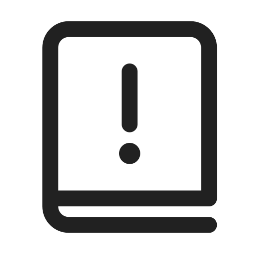 Ic, fluent, book, exclamation, mark, regular icon